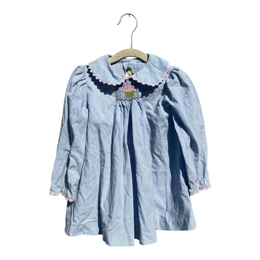 Secret Wishies smocked striped blouse with cupcake in size 2T cottagecore boho